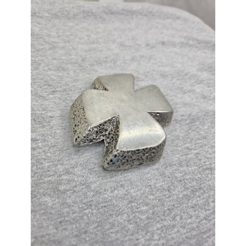 Large Oversized 3D Irish Celtic Silver Heavy Duty Cross Belt Buckle